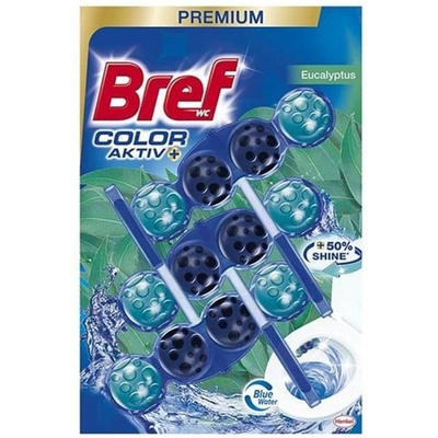 Ароматизатор за тоалетна Bref Color Active, евкалипт, 3 х 50 (5070100088)