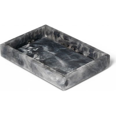 Ferm Living Podnos Mist Charcoal 10x15 cm černá barva pryskyřice