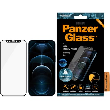 Panzer Стъклен протектор PanzerGlass за Apple Iphone 12 Pro Max 6.7 Anti-Bluelight, CaseFriendly, Antibacterial - Черен