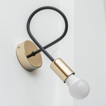 Helam Стенно осветително тяло OXFORD 1xE27/15W/230V златисто/черно (HE1749)