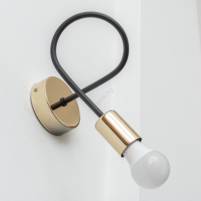 Helam Стенно осветително тяло OXFORD 1xE27/15W/230V златисто/черно (HE1749)