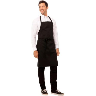 Chef Works A924 náprsní zástěra černá