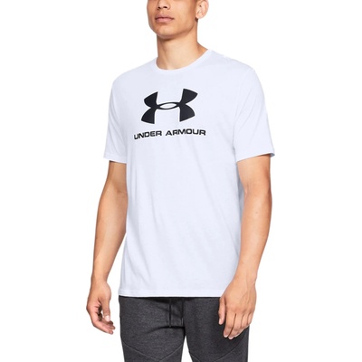 Under Armour Тениска Under Armour UA SPORTSTYLE LOGO SS Бял Velikost XXL