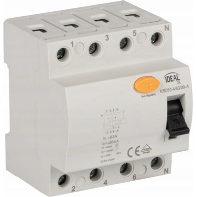 Kanlux 4P 63A 0,03A typ A KRD10-4/63/30-A 38746