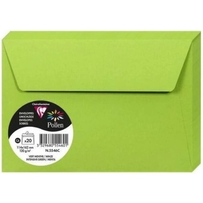 Clairefontaine Barevná obálka C6 samolepicí - zelená - 1 ks - 1330/1055460