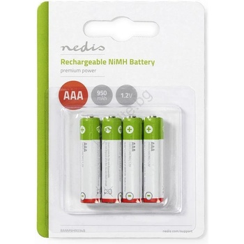 Nedis BANM9HR034B - 4бр. акумулаторни батерии AAA Ni-MH/1.2V/950mAh (NE0245)