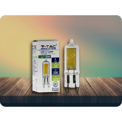 V-TAC LED žiarovka G9 2W denná biela
