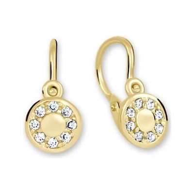 Soliter Pôvabné zlaté náušnice s čírymi kryštálmi 239 001 00729