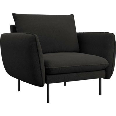 Cosmopolitan Design Černé bouclé křeslo Vienna