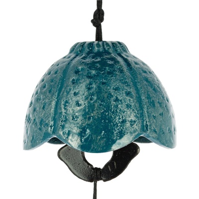 Zvon Furin Feng Shui Hana 5 cm tyrkysová