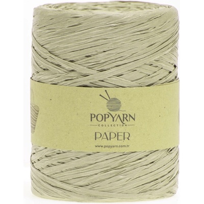 POPYARN Papírová příze Paper B517 - zelená, 250g 360m