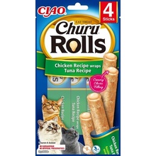 INABA FOODS EUROPE GmbH Inaba Churu Rolls cat snack kuře a tuňák 4 x 10 g