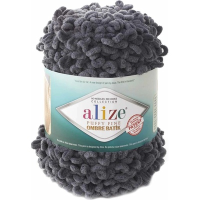 Alize Příze Puffy fine ombre 7259 šedá