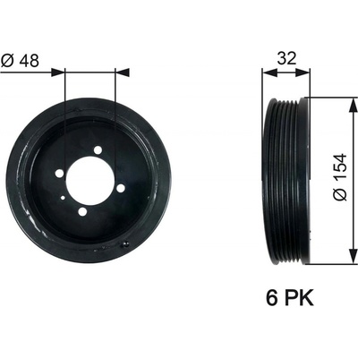 Remenica kľukového hriadeľa GATES DriveAlign™ TVD1130