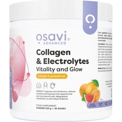 Osavi Collagen Electrolytes Vitality and Glow [300 грама] Портокал с грейпфрут