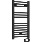 Crystal Електрическа лира за баня Crystal E-JADE, 300 W, 720 x 400 mm, заредена с термофлуид, черен мат (390861)