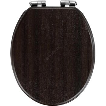 WENKO 22015100-WC тоалетно седало WENGE 35, 5x42, 5 cm кафяво/сребристо (WE0615)