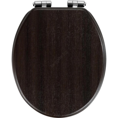 WENKO 22015100-WC тоалетно седало WENGE 35, 5x42, 5 cm кафяво/сребристо (WE0615)
