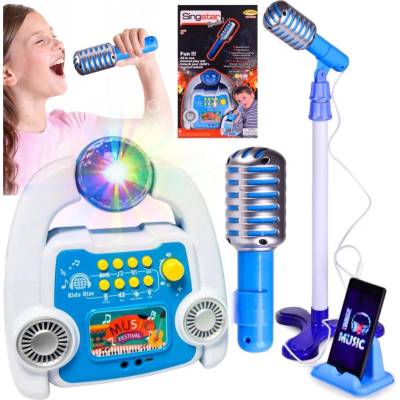 MIKROFON S KARAOKE STATIVEM MP3 LED SYNTEZÁTOR