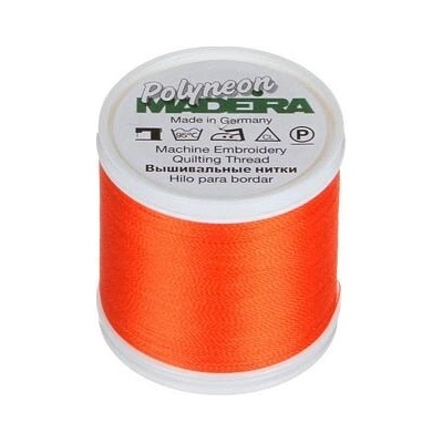 Vyšívací nitě PES Madeira Polyneon (400m) barva 1678 tangerine