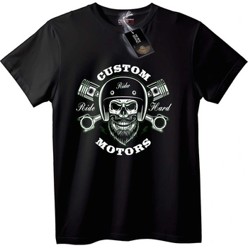 NOONEBRAND Тениска Байкер Custom Rider Motors - 5XL, White