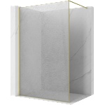 Mexen Kioto преграда за душ Walk-in 110 x 200 cm, прозрачно, щетка злато - 800-110-101-55-04-X (800-110-101-55-04-X)