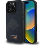 Red Bull Racing Калъф Red Bull за iPhone 16 Pro Max, MagSafe Meshed PU Debossed Bull, Тъмносин