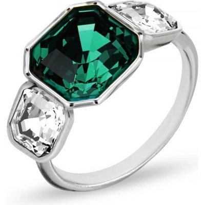 Spark prsten zelený se Swarovski Elements Imperial Trio P44803EMC Emerald