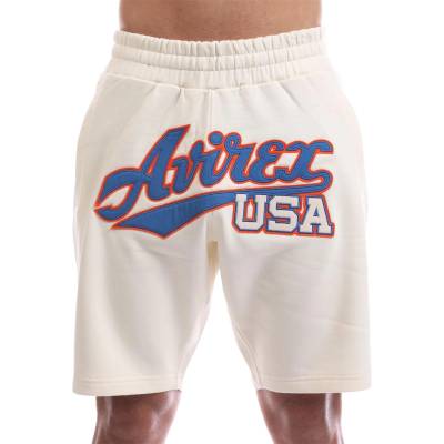 Avirex Къси панталони Avirex Men's Haven Jersey Jogger Shorts - Ecru