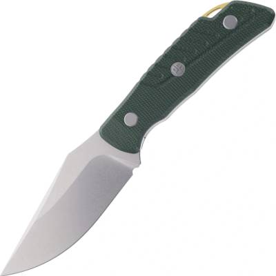 Petrified Fish PFP16 Barracuda, Stonewashed N690, Green Micarta PFP16GRMW