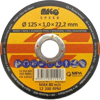 Magg Řezný kotouč 125 x 1,0 x 22,0 mm RNQS12510220