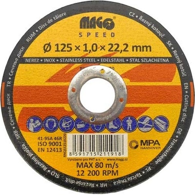 Magg Řezný kotouč 125 x 1,0 x 22,0 mm RNQS12510220