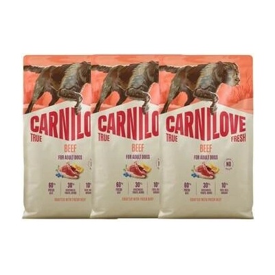 Carnilove True Fresh Dog Beef Adult 3 x 4 kg