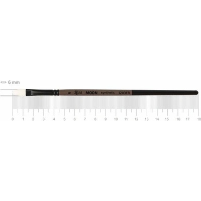 Syntetický oválny štetec ROSA MOON 1203FR - č. 6