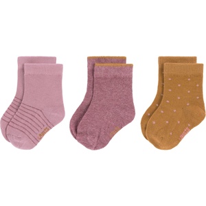Lassig Бебешки чорапи Lassig - Cosy Leg Wear, 3 броя, 27-30 cm, Rosewood (4042183407166)