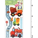 Anděl samolepiaca dekorácia 10098 meter s autami 70x33cm