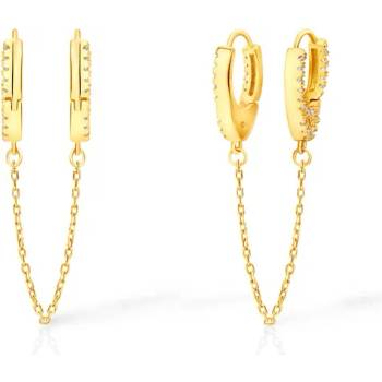 Image 1 of SAVICKI Обеци Savicki: позлатено сребро, циркони