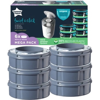 Tommee Tippee Twist and Click Sangenic TEC citrus 6 ks 2024