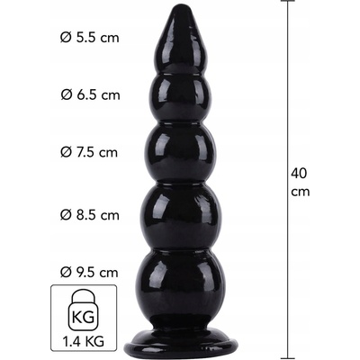 Hidden Desire Extreme Buttplug Balls XXXL 40cm Black