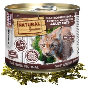 Natural Greatness VET Gastrointestinal - консерва за коте, за балансирано храносмилане, 200 гр - Испания NGD20006