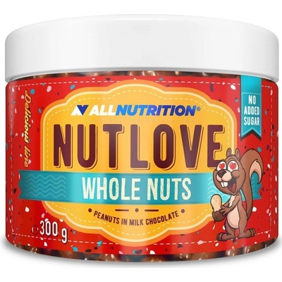 AllNutrition Nutlove orechy v čokoláde arašídy mléčná čokoláda 300 g