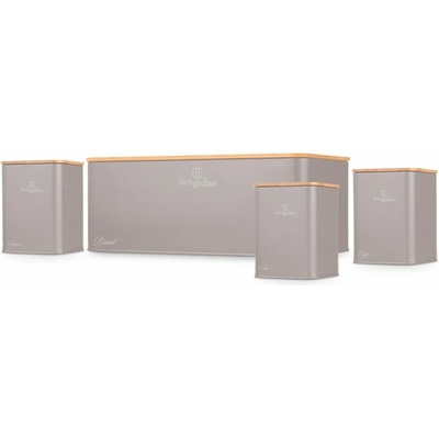 BERLINGERHAUS Chlebník a sada dóz na potraviny 4 ks Taupe Collection BH-8902