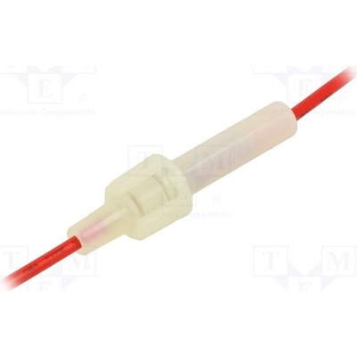 OPTIFUSE LPA-01W-16R Zásuvka; 6,3x32mm; Imax: 15A; Kontakty: mosaz; Výv: vodiče; 16AWG