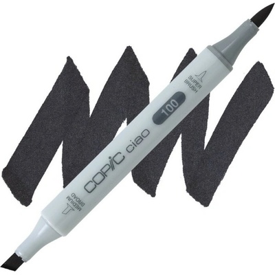 Lihová fixa COPIC Ciao oboustranná Brush & Chisel, Black (100)