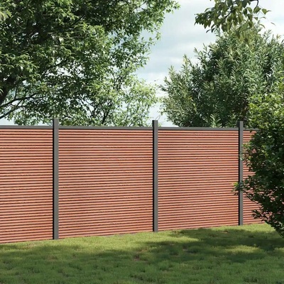 vidaXL Plotový dílec hnědý 353 x 186 cm WPC