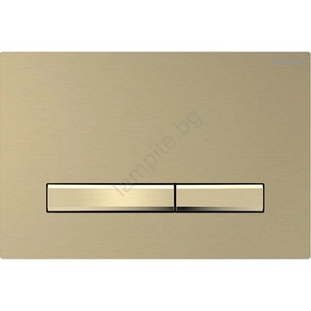 Geberit 115.672. QF. 2-Бутон за промиване Sigma50 24, 6x16, 4 cm четкан месинг (GB0140)