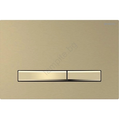 Geberit 115.672. QF. 2-Бутон за промиване Sigma50 24, 6x16, 4 cm четкан месинг (GB0140)