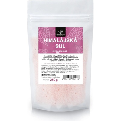 Allnature himalájská sůl růžová 250 g