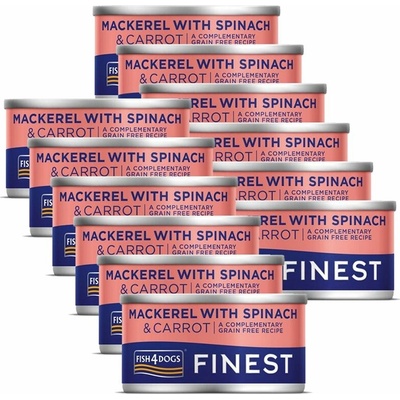 Fish4Dogs Finest Mackerel with Spinach 12 x 85 g