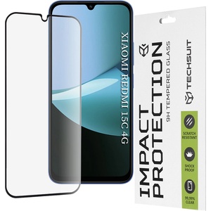 Techsuit Протектор за Xiaomi Redmi 15C 4G / Redmi 15C 5G - Techsuit - 111D Пълно покритие / Пълно лепило със стъкло - Черен